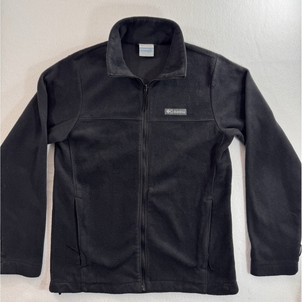 Columbia Interchange Mens Fleece Jacket Small Black Full Zip WM1161